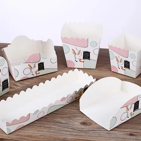 Custom Disposable Hamburger Sandwich Packaging Paper Box Bakery Package for Bread Toast