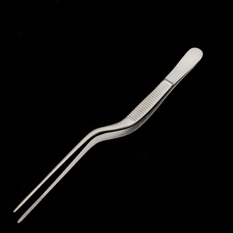 Tissue Plant Curved Pincer Nose Throat Forceps Light Weight Tweezers Medical Ear Gun Tweezers
