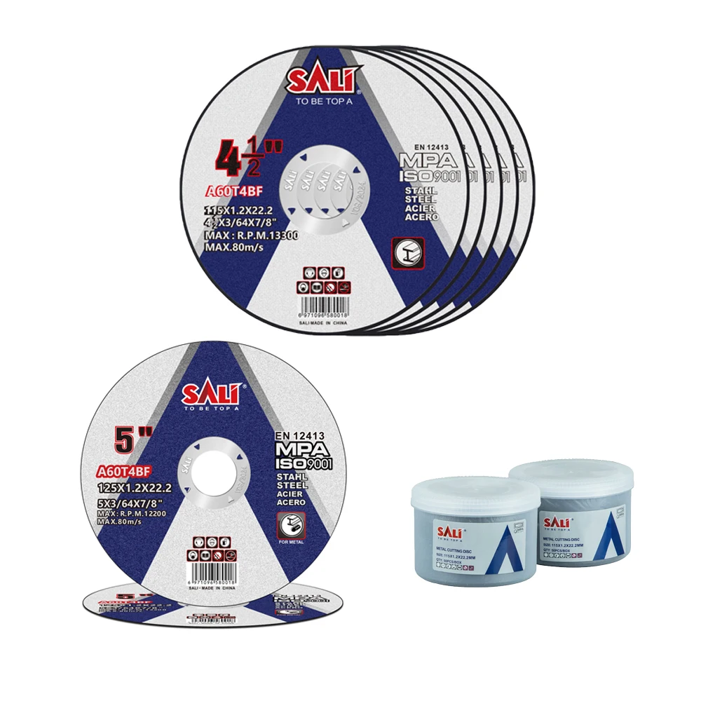 SALI Custom High Quality Cut off Wheel 115mm/125mm 4 1/2 Inch 5 Inch Abrasive Tool Metal Cutting Disc