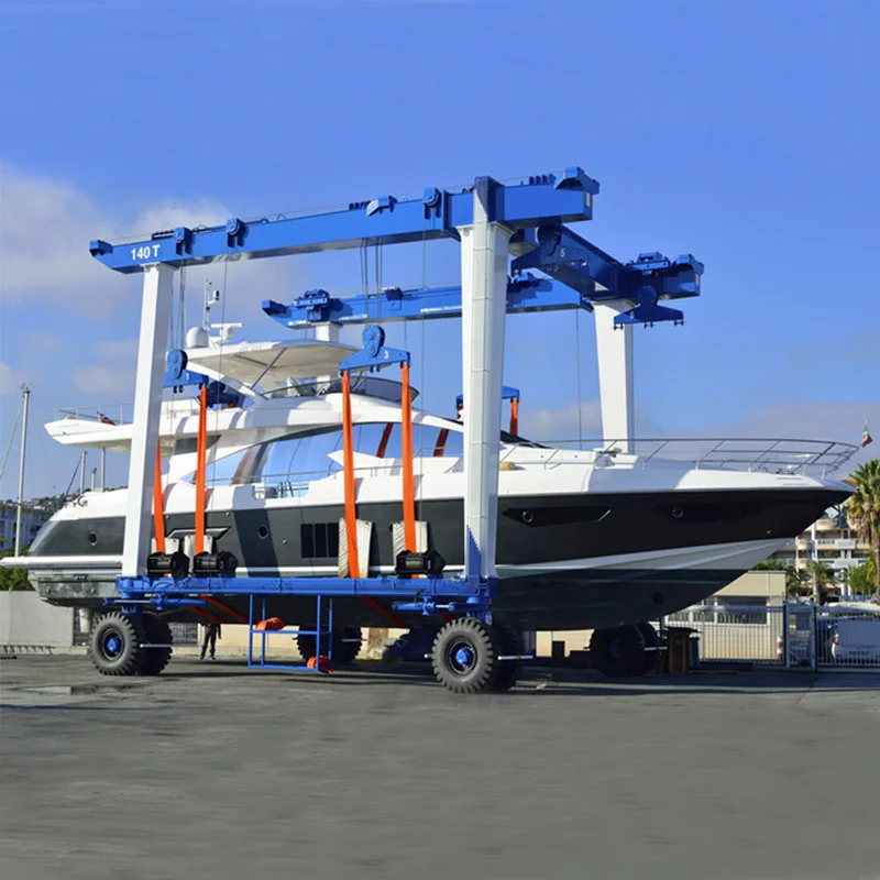 200 250 300 500 ton mobile yacht boat lift gantry crane boat travel lift crane