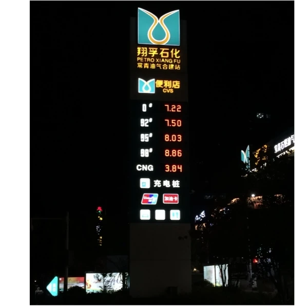 LED oil price display screen/led number digit display 7 segment panel / seven segment number signage control display