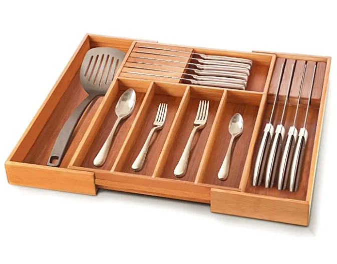 Foreign trade new bamboo cutting tool storage box tableware storage box