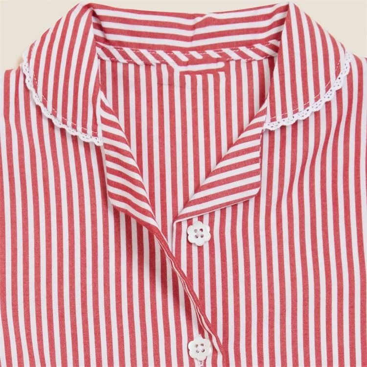 LF Summer Dress Graduation Photo New Fabrics Fancy Girls School Uniform Dress Stripe Pattern