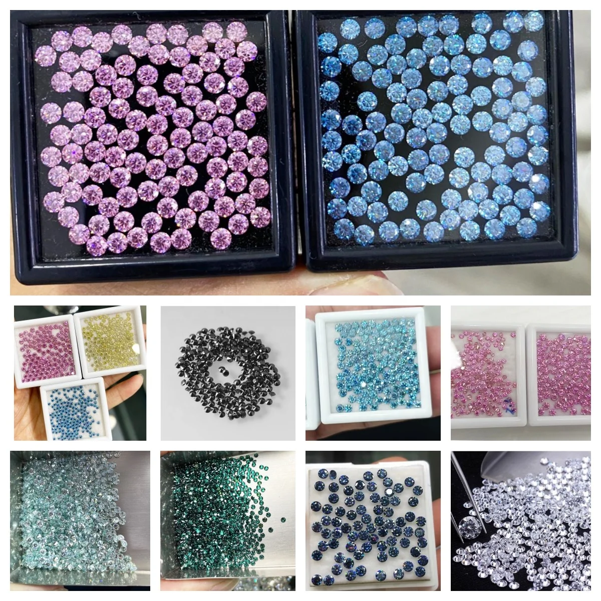 Past Diamond Tester 0.7mm Melee Moissanite DEF color VVS1 clarity melee diamond price per carat