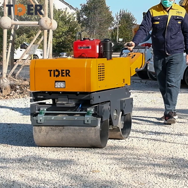 TDER innovative small road rollers 0.8 ton vibratory new road construction equipment roller price
