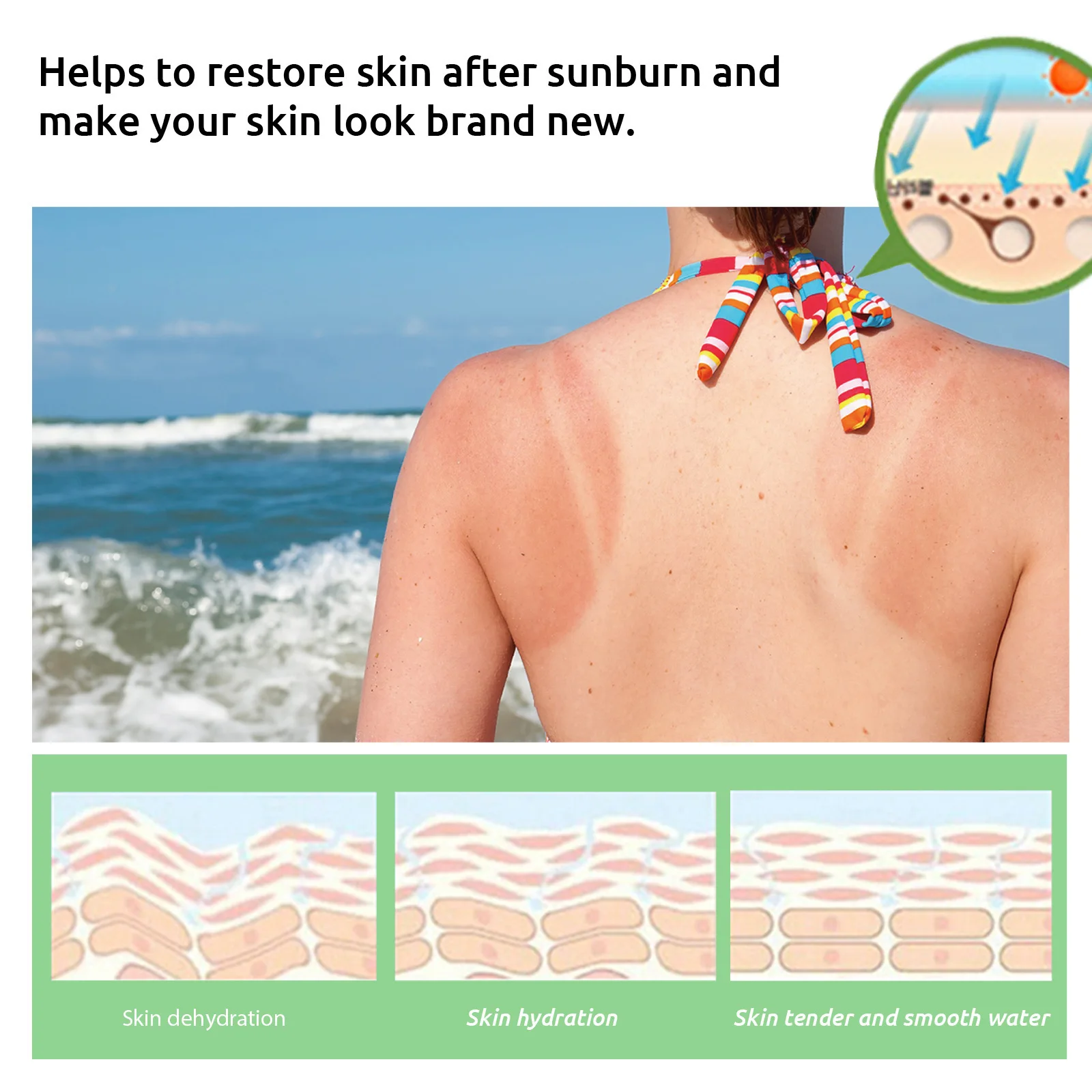 Hot Sale Brand New Skin Making Extremely Dry Rough Skin Transforming Aloe Vera Sun Repair Cream