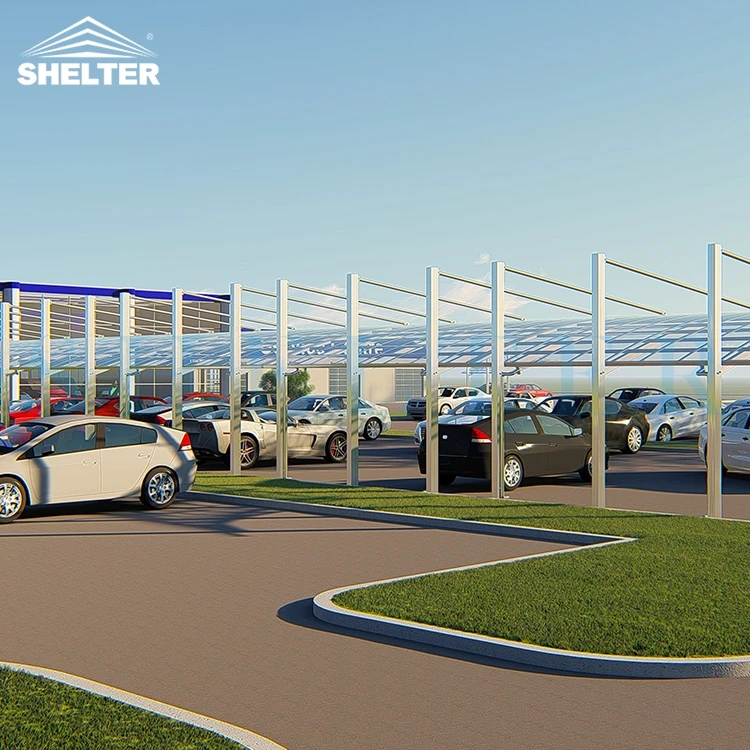 Luxury  Aluminum Double Carport with Back Pull Reinforcing Design