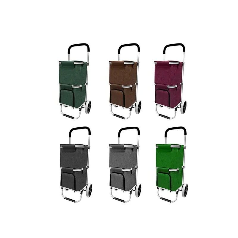 Chinese Shopping Platform Factory Direct Sales Folding Shopping Trolley Shopping Trolley Bag Supermarket Trolley