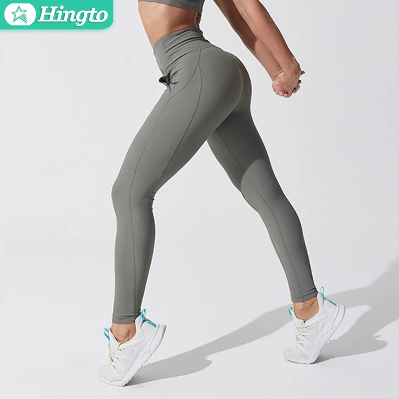 Hingto Custom Wholesale Slim Fit Fitness Yoga Active Wear Set Workout Sportswear Women Gym Fitness Yoga Wear Gym Female Set