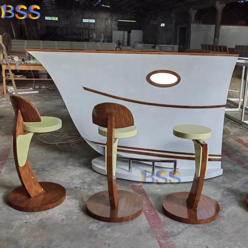 Boat Shaped Home Bar Fancy Design White Ship Design Small Home Bar Counter