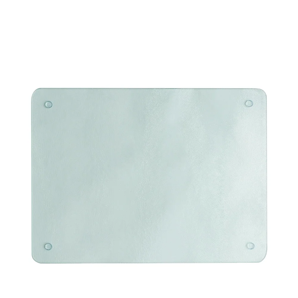 
Hot Sale Kitchen Decorative Heat Resistant Custom Logo Clear Glass Cutting Board  (1600144854941)