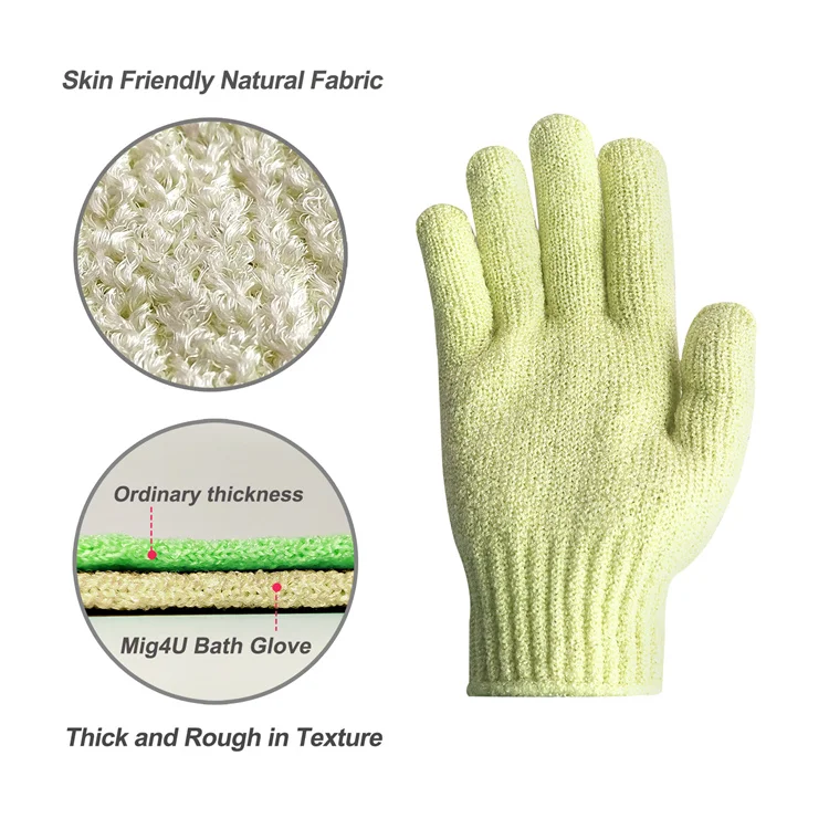 Best&Wecan custom logo wholesale body scrub bath shower hand exfoliating gloves