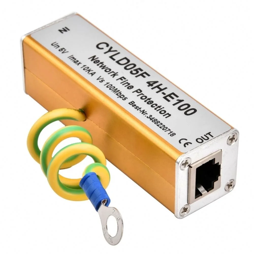 Безопасный адаптер RJ45 RJ11 5 В сетевой стабилизатор напряжения Ethernet защита от молниеносного освещения фирменная Защита