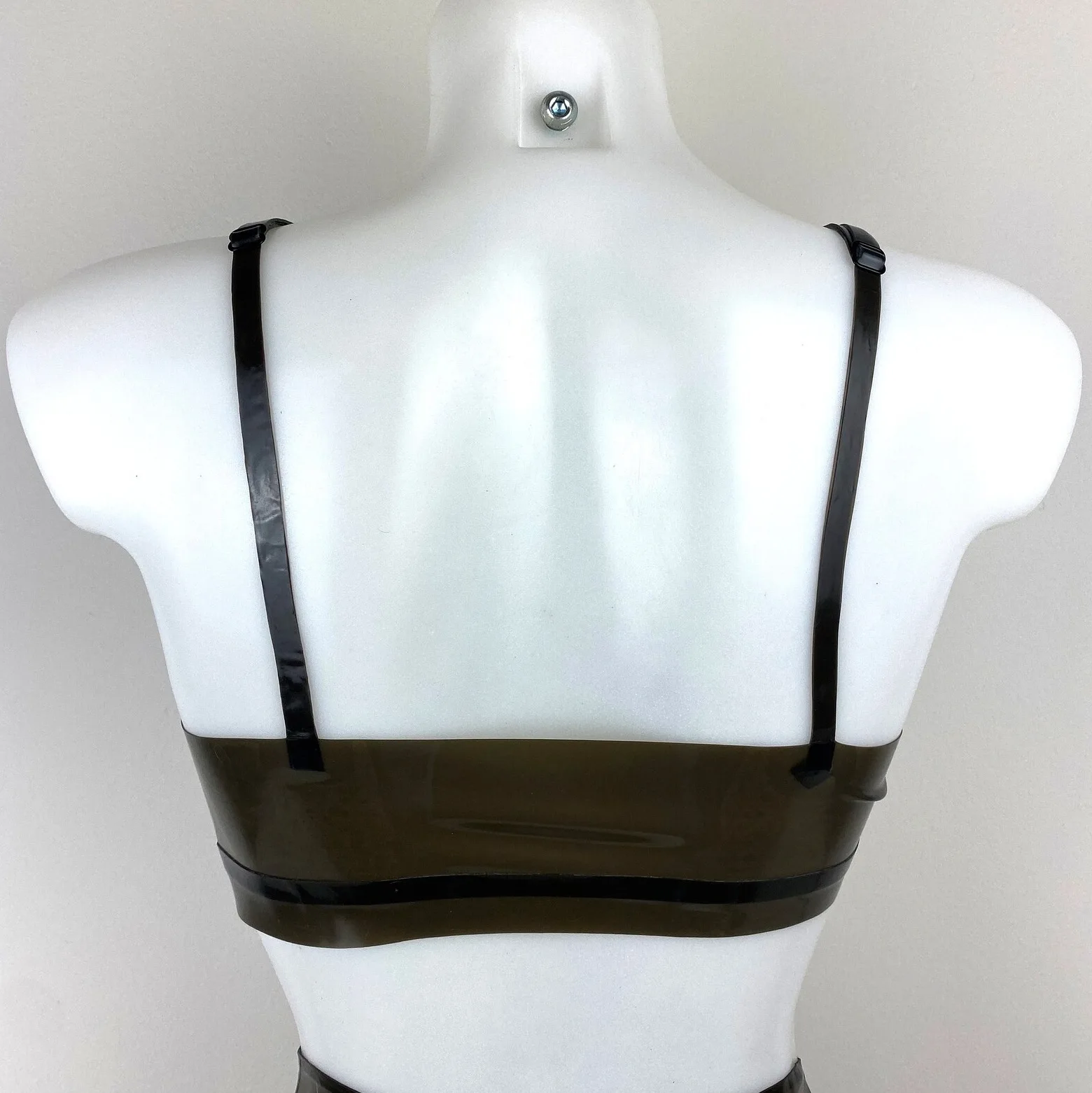 Sexy Black Latex Hood Rubber Fetish Mask Open Pinhole Eyes with Eyeshade Breath Play