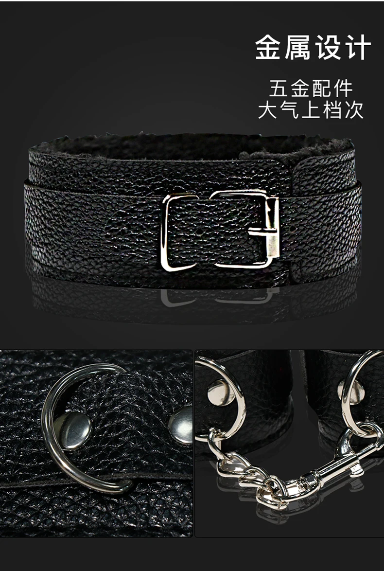 BDSM 17 PCS Kit for Sex Bondageromance Bondage Restraint Adult Sex Toy Blindfold Leather Wrist Handcuffs Set