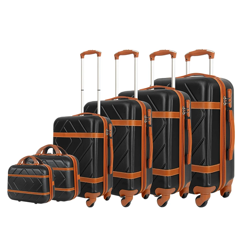 Multiple Size 6 Pcs Carry On Luggage Carry Polo Case Suitcase For Men Women Luggage Set Trolley