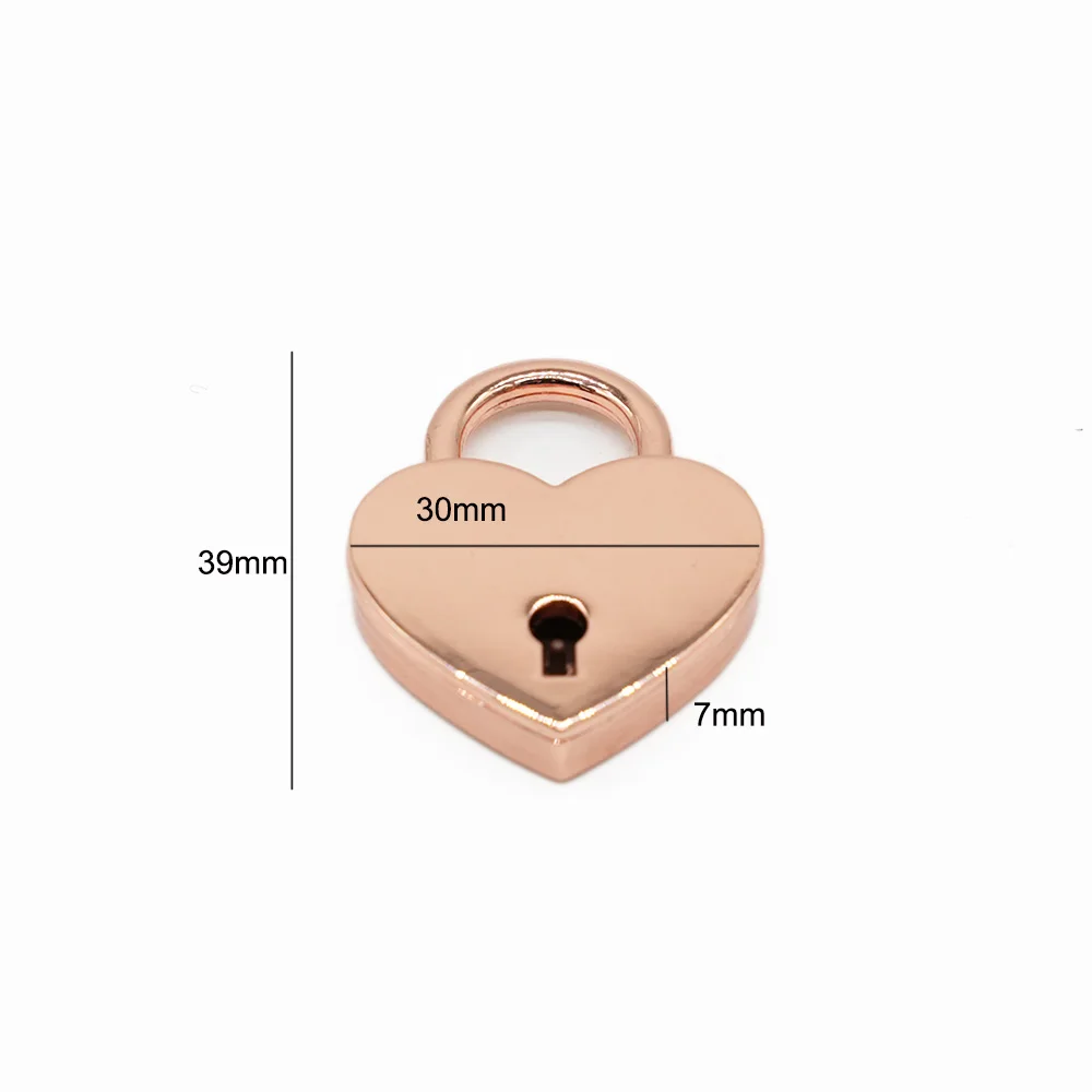 Cute heart shaped luggage padlock in macaron color Chastity Cage Accessories