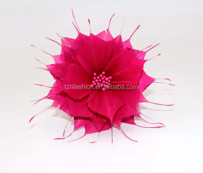 Top Quality Goose Feather Rose Flower for DIY Millinery Fascinators Wedding Hats
