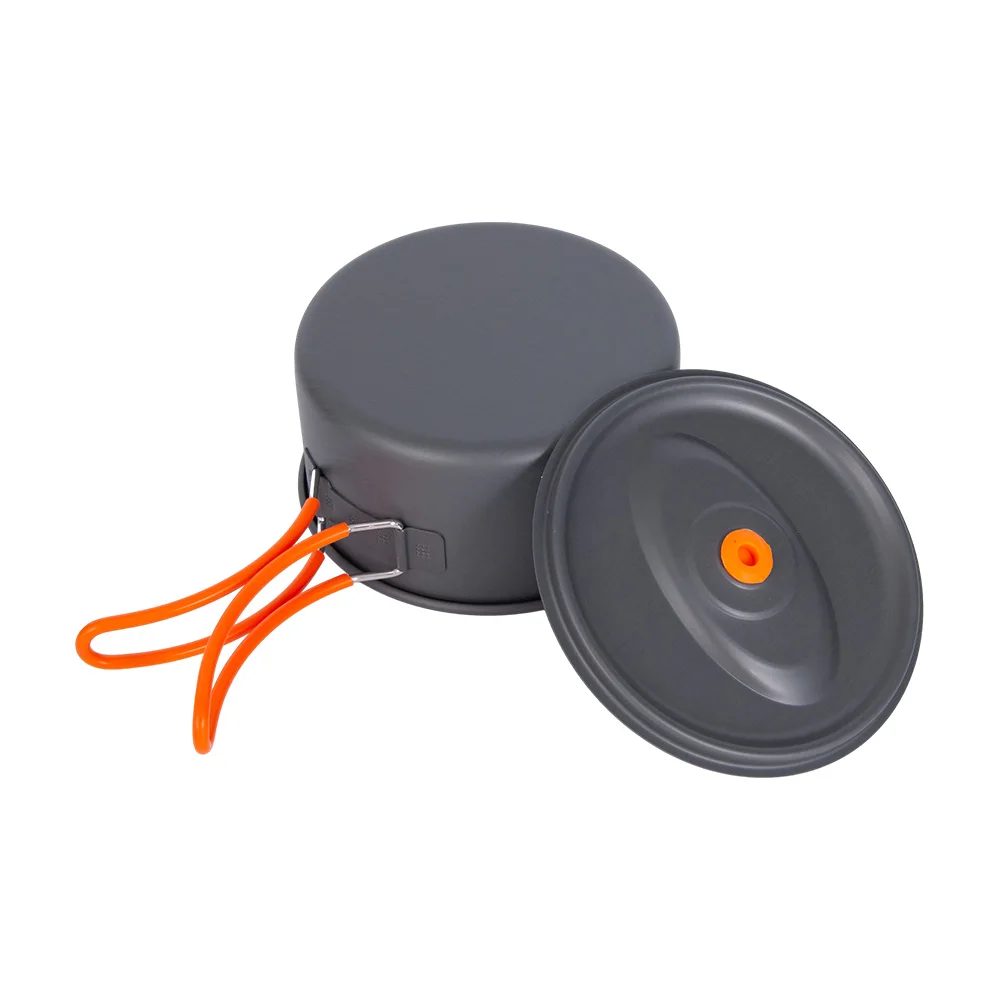 Portable Aluminum Alloy Outdoor Tableware Hiking Picnic Frying Pan Camping Cookware Versatile Pot Set Cookware