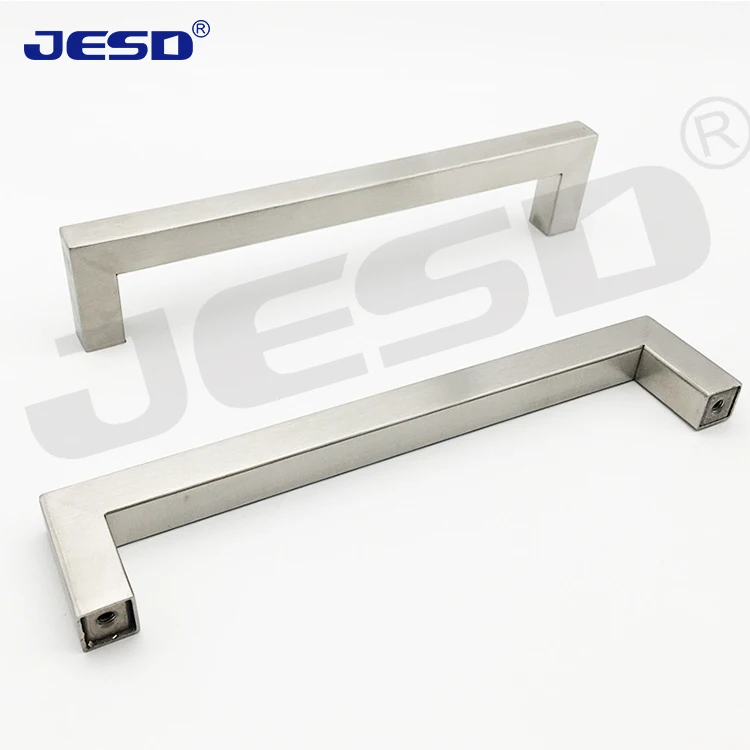 2023 New Style  Furniture Hardware Fittings Stainless Steel Square Shape Drawer Desk Handle Kitchen Cabinet Door Handles