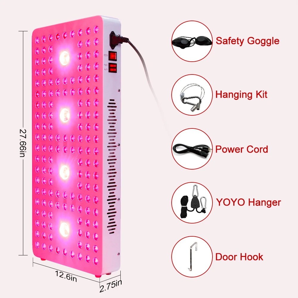 Gerylove ODM OEM 660nm 850nm pain relief Light therapy 1320W COB LED Red Light therapi panel
