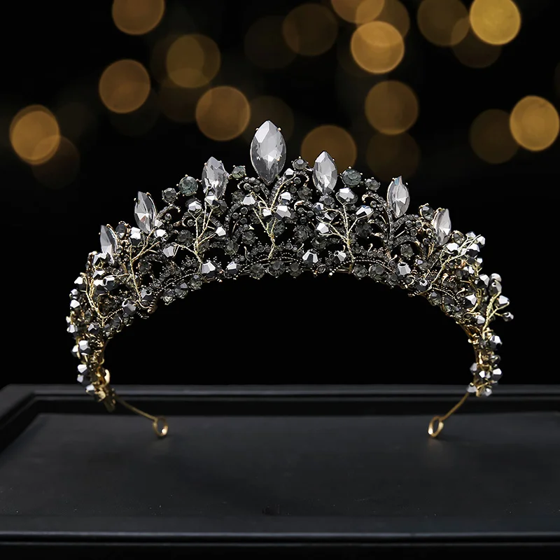DaiMing HG08203 Amazons Hot Selling Handmade Crystal Crowns For Wedding Hair Accessories Bridal  Princess Tiara Crown