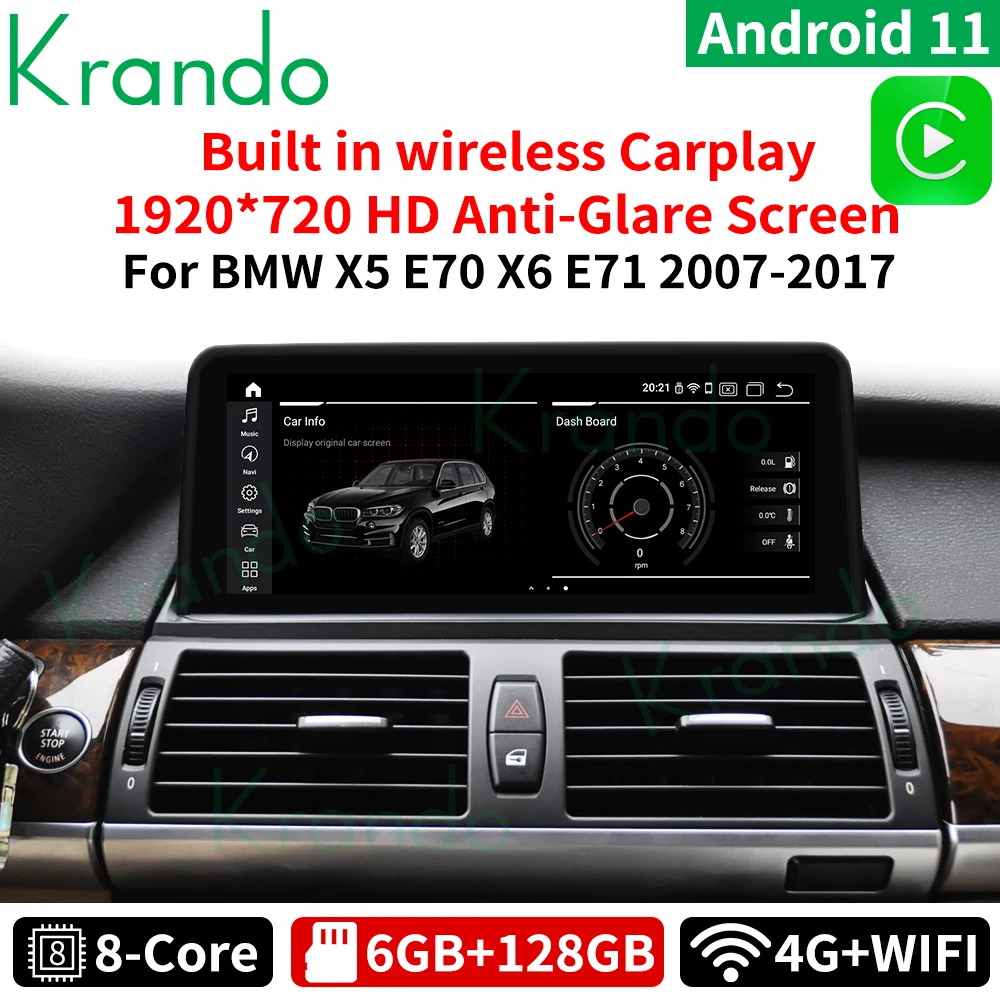 Автомобильный навигатор для BMW X5 E70/X6 E71 F15 11 0-128 CIC CCC NBT Android 10 25 6G 2007G 2017 ' мультимедийный беспроводной