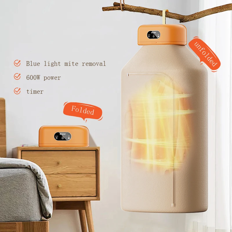 Portable Mini Compact Clothes Dryer Foldable Travel Dryer for Home Use for Small Spaces for Baby Dormitory Underwear Small Items