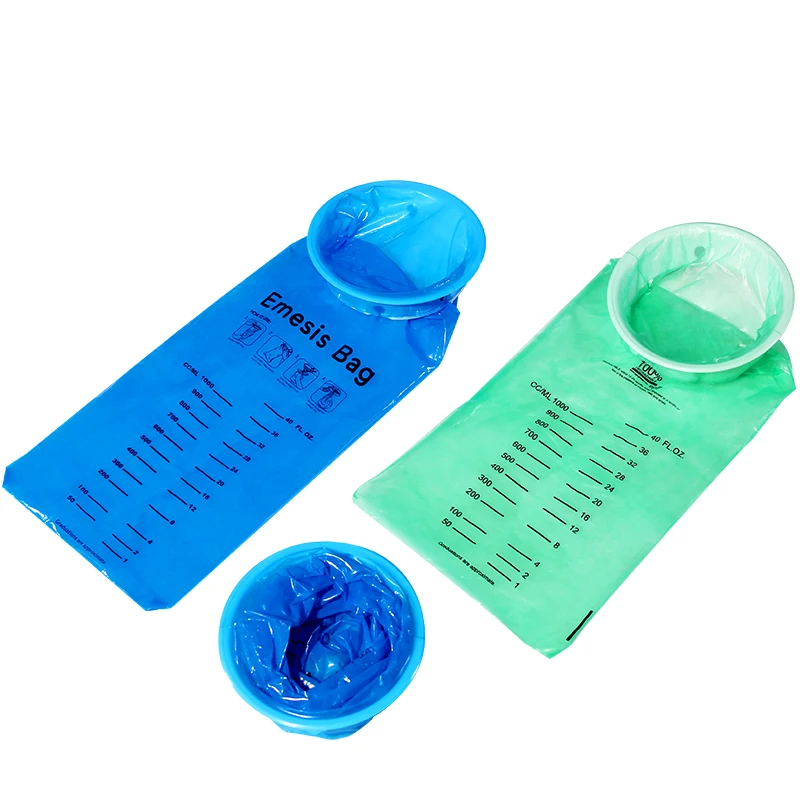 YURUI WHOLESALE Airplane Travel Pe Disposable Emesis Bag  Vomit/Urine Bag Hospital Medical Sickness Portable Plastic Emesis Bag