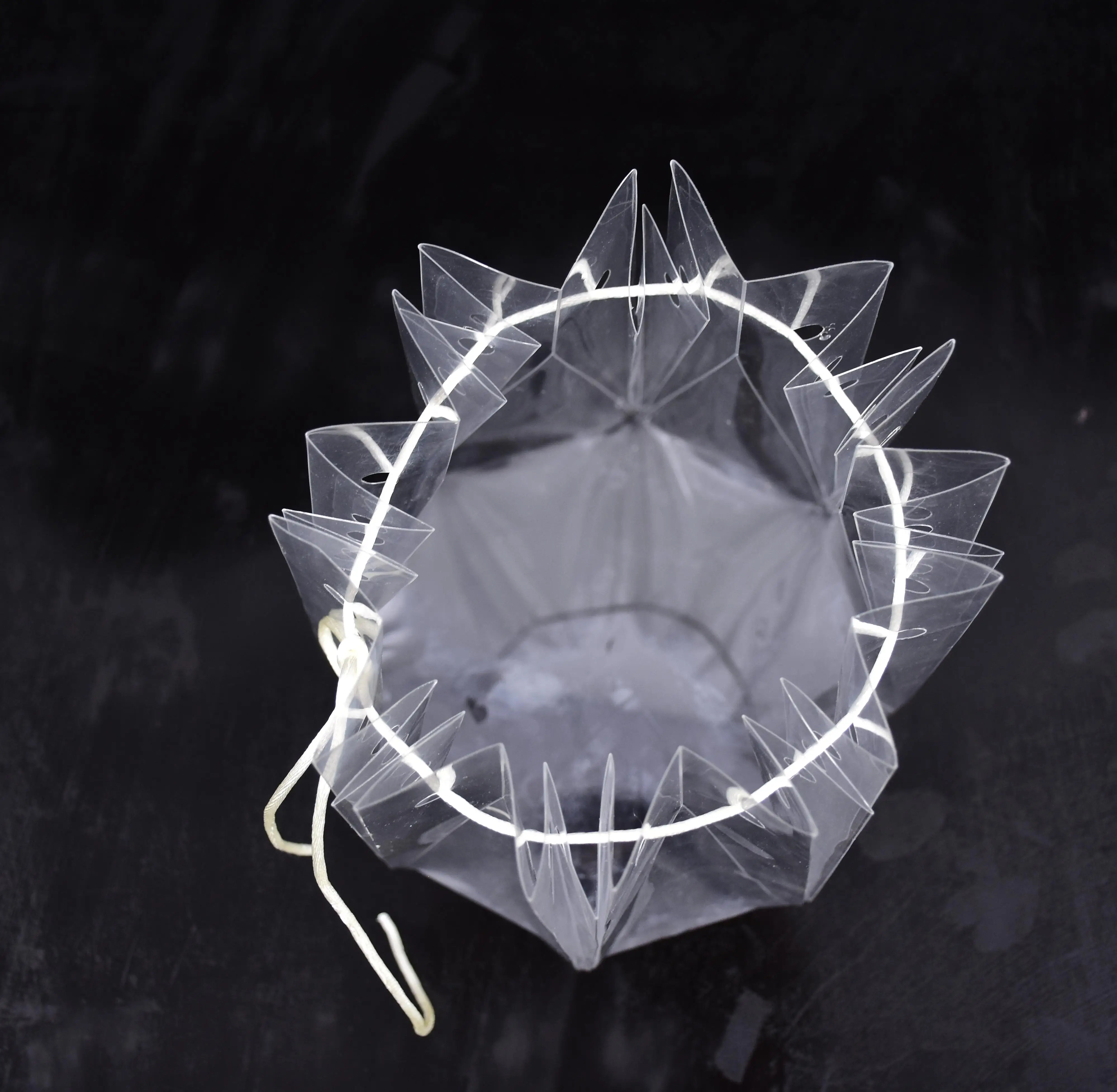 New round transparent flower bag box PVC multi-angle waterproof three-dimensional flower shop supplies