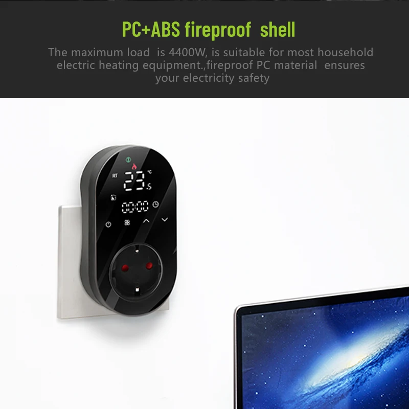 Умный беспроводной программируемый термостат с дистанционным управлением Tuya для электрических систем отопления или нагревателей