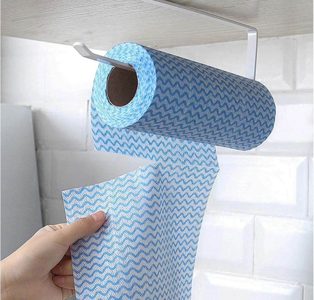 Cellulose Viscose Polyester Kitchen Cleaning Wipes Eco-Friendly Woodpulp Towels with Printed Logo and Woven Wave Pattern