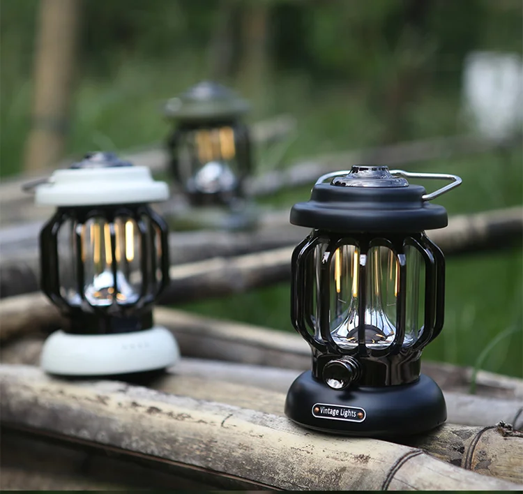 Outdoor Waterproof LED Camping Lantern Lights Lithium USB Rechargeable Stepless Adjustment Dimming Hiking Tent Lighting