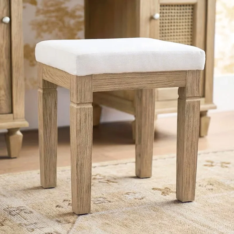 Quality Factory Color Customized Fabric Stool Modern solid wood stool for home furniture