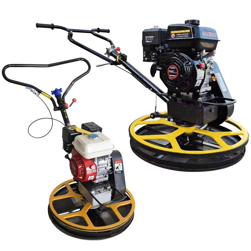 walk behind double pan concrete ride on power trowel electric handheld power trowel machine