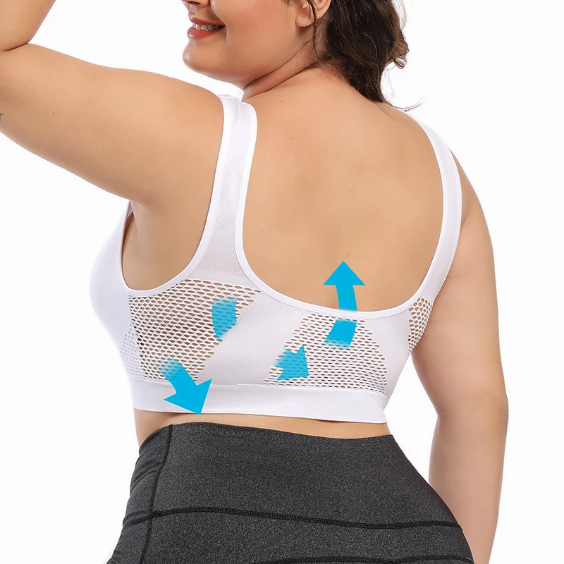 Дропшиппинг, бюстгальтер для фитнеса и йоги, одежда для активного отдыха, топ, Укороченный бюстгальтер, Женский бесшовный спортивный бюстгальтер большого размера