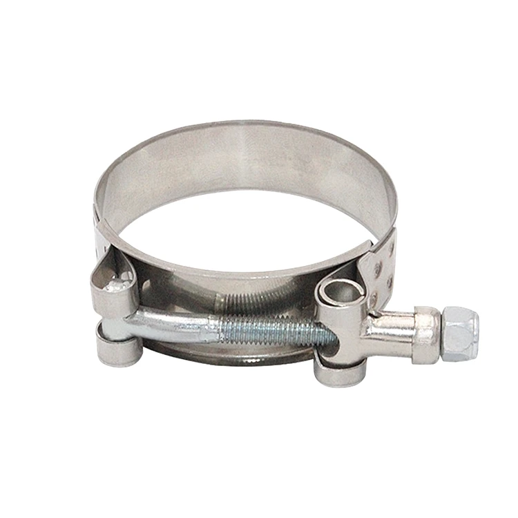 Quick locking stainless steel T bolt clamp for filter hose connecting