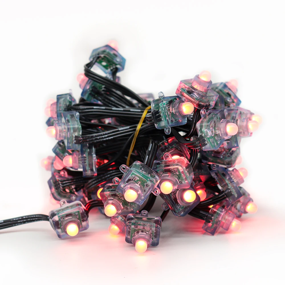 Christmas Pixel Point String Light WS2811 0.3W/0.6W/pcs 12mm Square LED Decorations IP68 Landscape Lighting