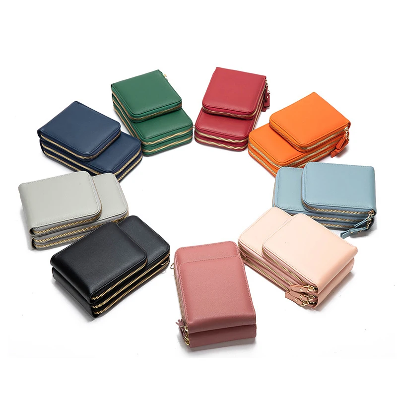 Hot selling Mini Crossbody Bag PU leather mobile phone bags designer cell phone crossbody bag shoulder with card holder