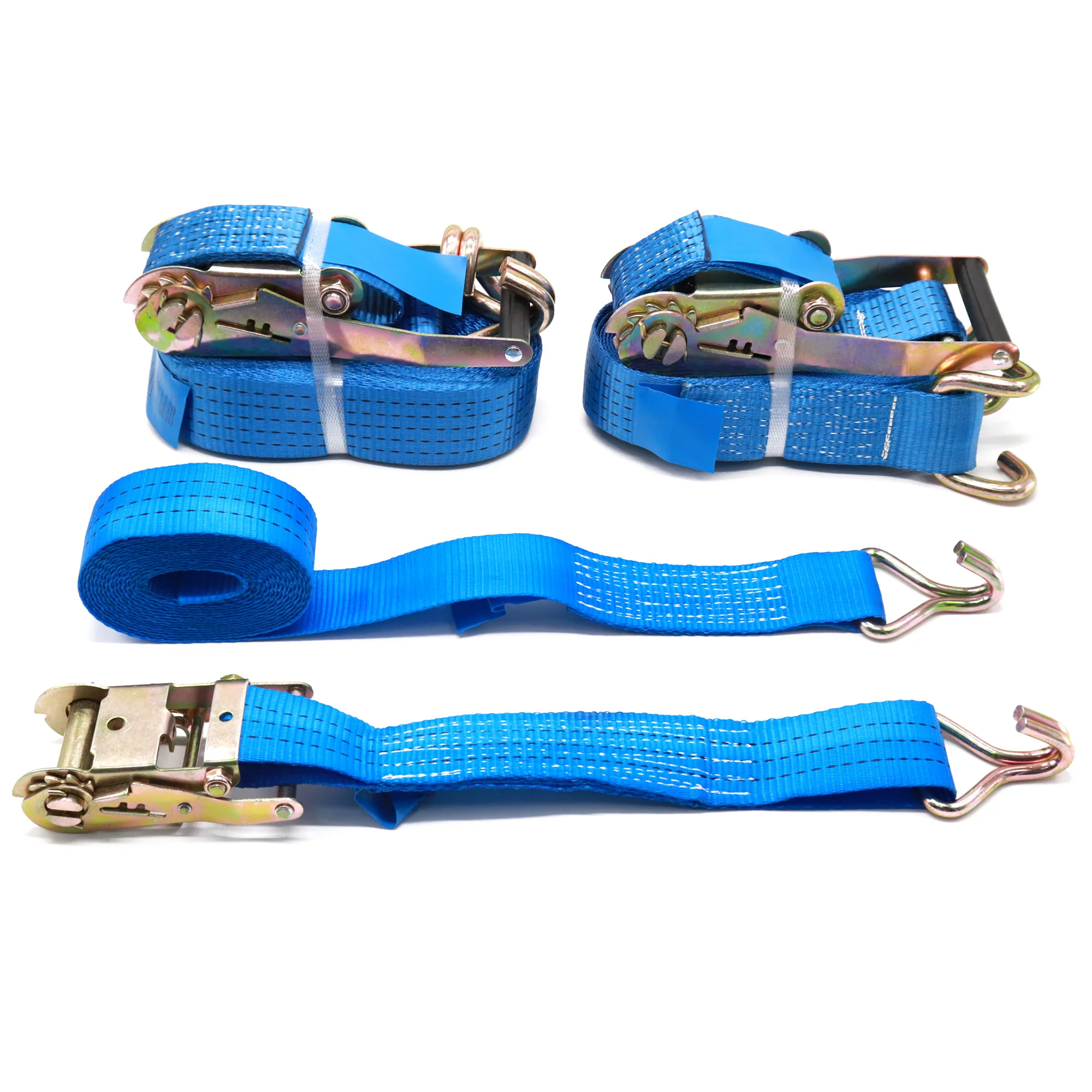 Custom Logo Printed 2-Inch Ratchet Tie down Strap Cargo Polyester Bungee Lashing Belt