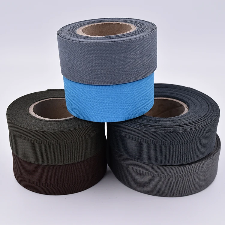 Flat narrow 100% polyester fabric / polyester ribbon /woven webbing