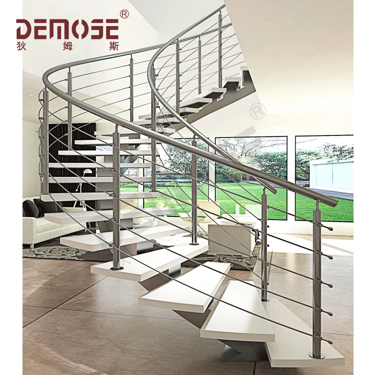demose stairs manufacture interior loft stairs mono stringer stairs wire balustrade stainless steel accessories