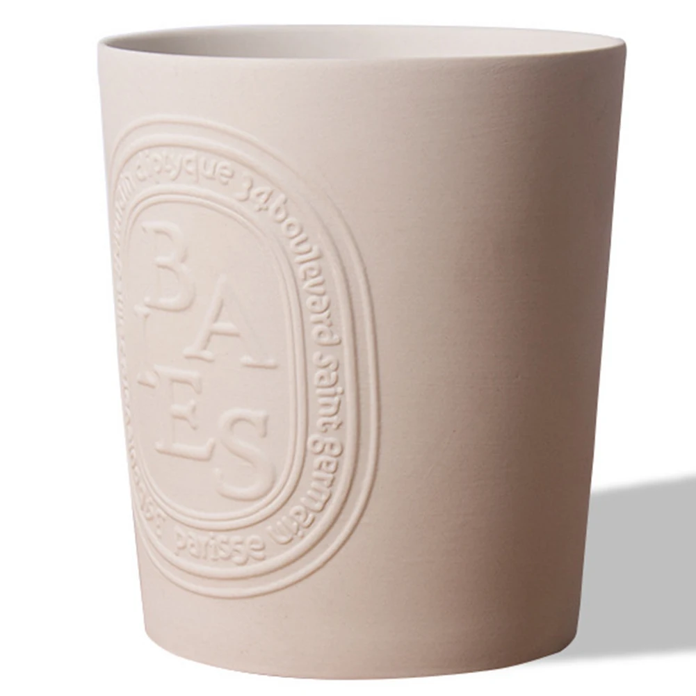 
Custom ceramic mat candle, holder no glaze candlestick porcelain candle jars for home wedding decor/ 