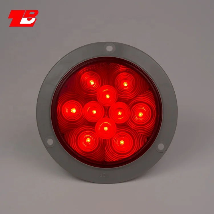 12v 24v Simi-Trailer Stop Turn Tail Light 4Inch Round LED Rear Lamp Brake Lamp for Truck Van Lorry Boat