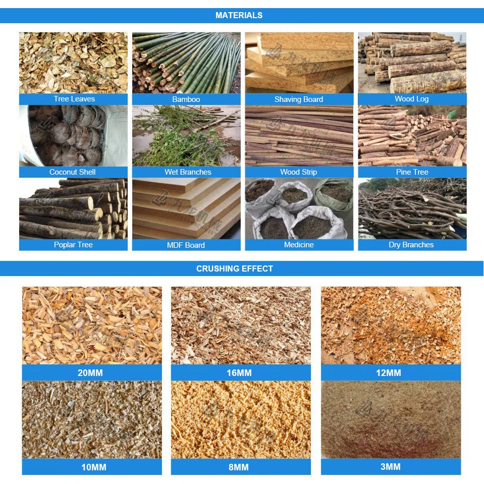 China Manufacturer Wood chipper diesel engine Tree Branch Diesel wood shredder Machine Garden wood chipper