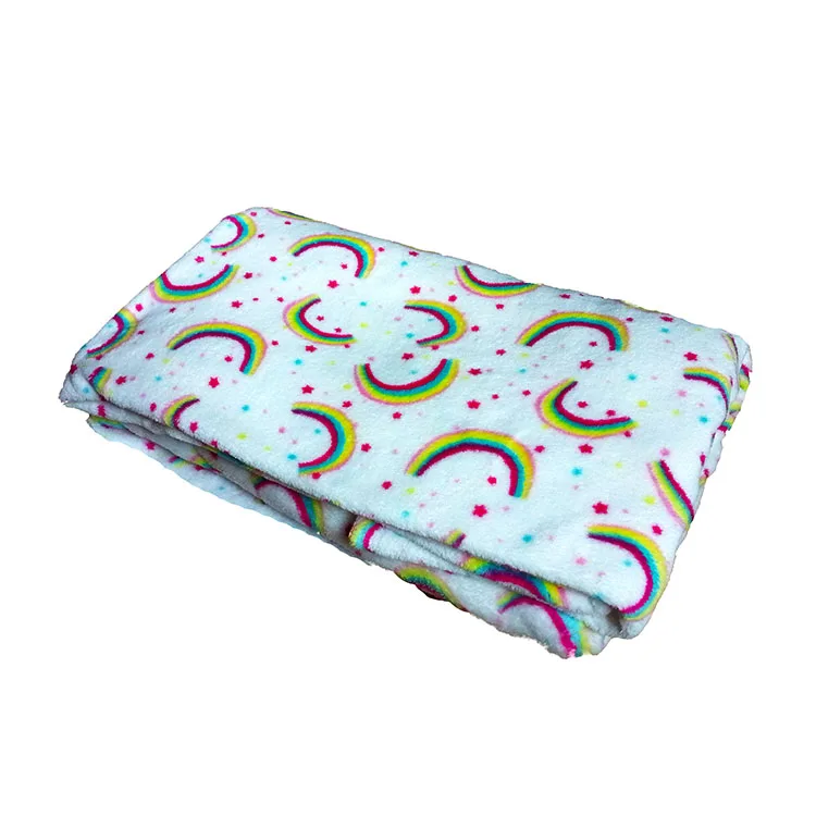 2021 Double Soft Cozy 230gsm Printed Polyester Coral Fleece Blanket Fabric