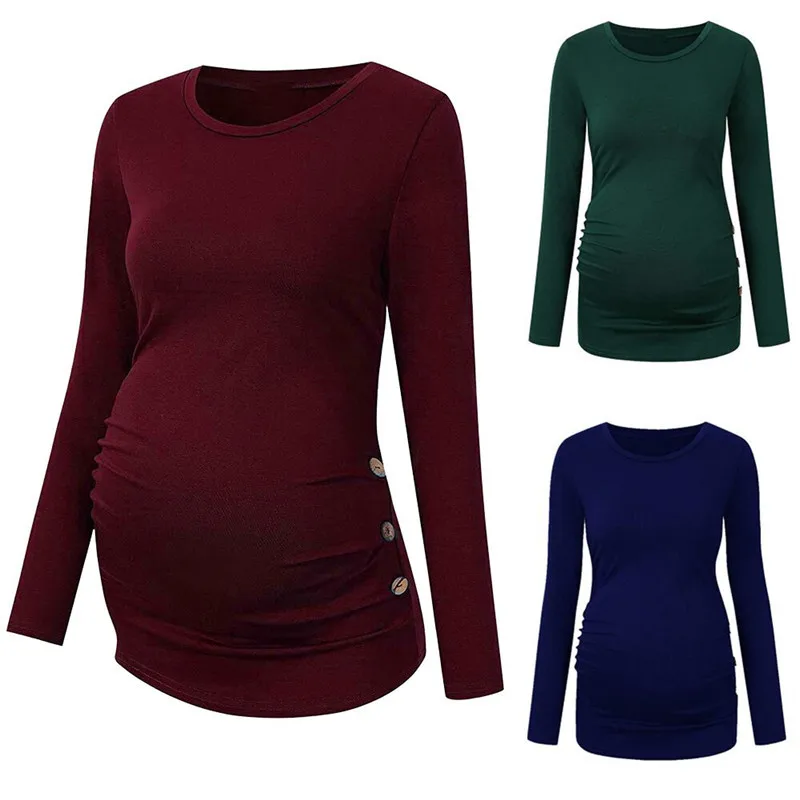 
Wholesale hot selling autumn and winter Maternity long sleeve tshirt maternity clothing 