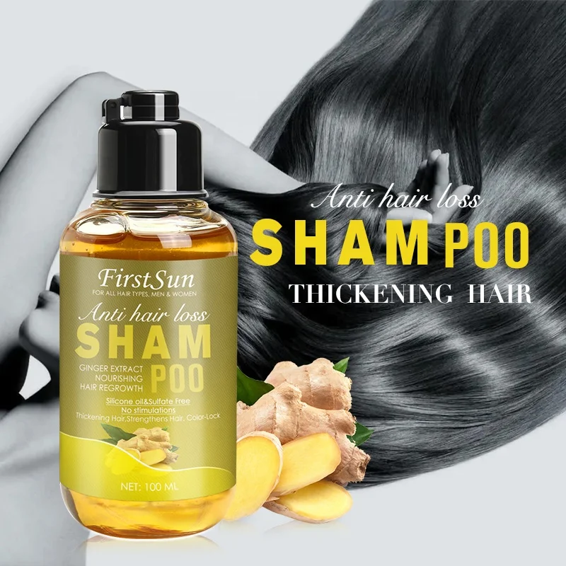 7 Days Ginger Hair Grower Hydrating Shampoo Anti Dandruff Herbal Against Hair Fall Private Label Hair Growth Shampoo