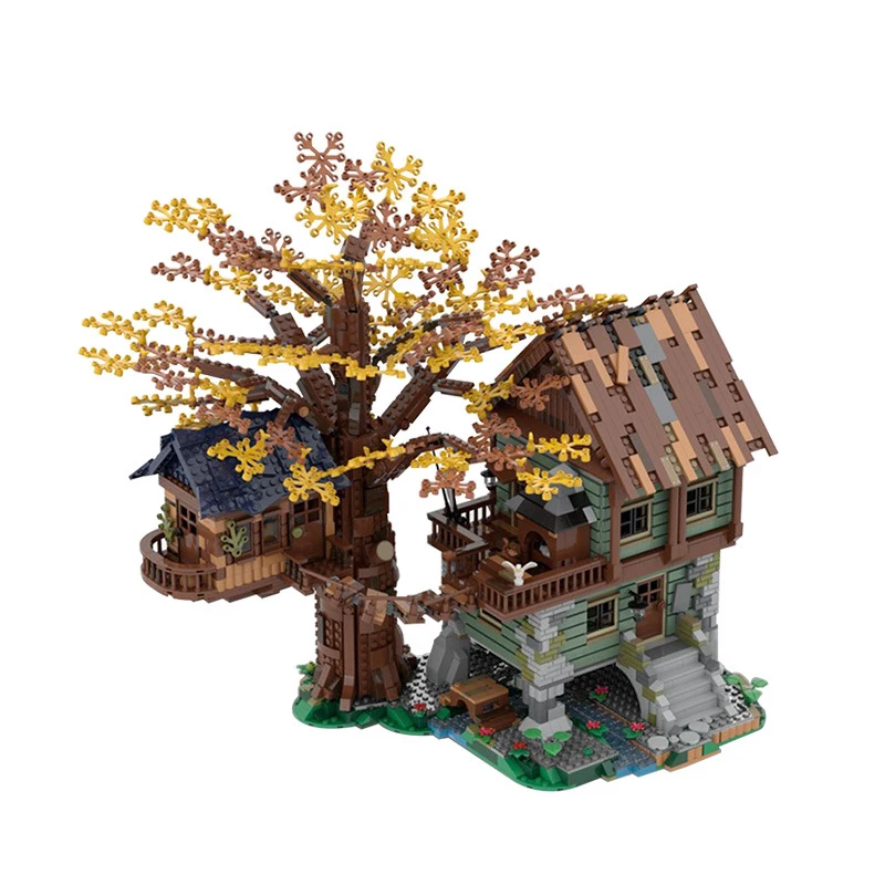 City Country House Fall Foliage Scene Building Model Building Blocks Children Education Building Block Toys Christmas