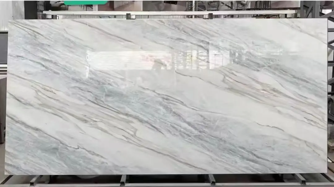 White and Gold Style Stone for porcelain slabs and furniture sintered Stone